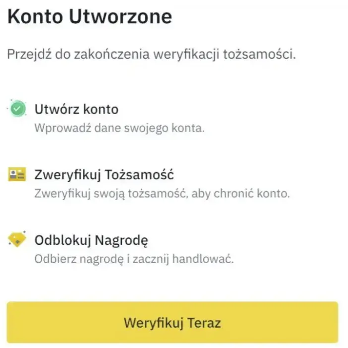 weryfikacja na binance